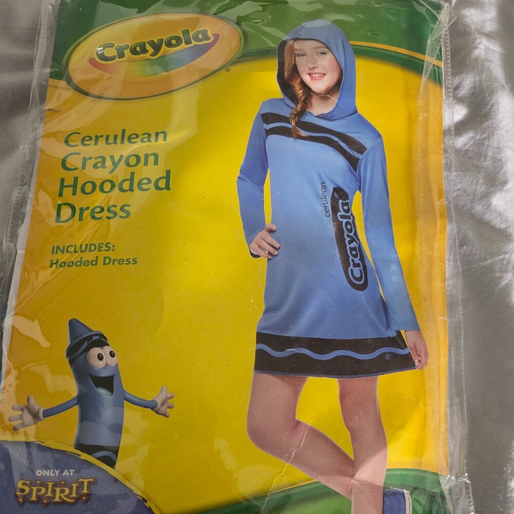 Cerulean Crayola hooded dress girls size large 12 - 14